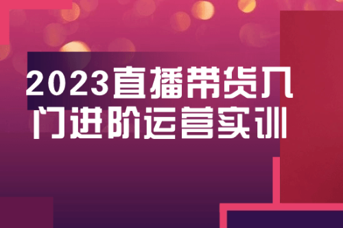 直播带货入门进阶运营实训