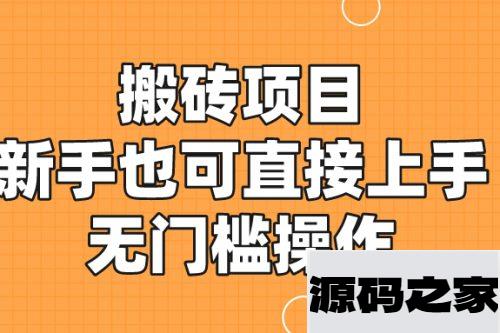 简单易上手的搬砖项目，适合新手小白，零门槛操作